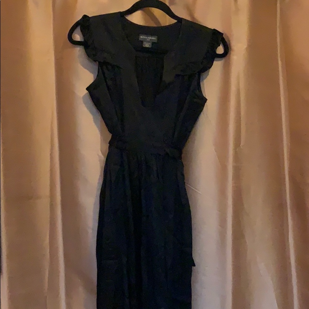 Black BANANA REPUBLIC dress with ruffles- size 2